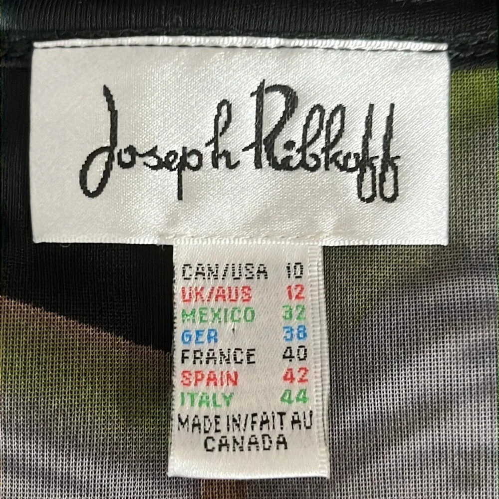 Joseph Ribkoff Sheer Mesh Abstract Button Up Tuni… - image 4